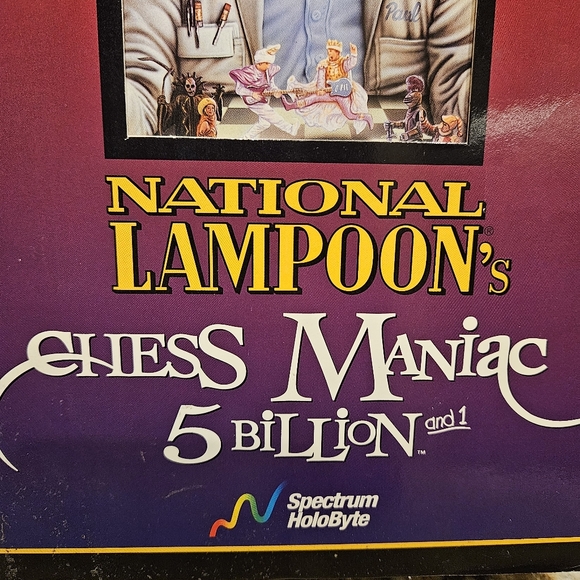 National Lampoon's Chess Maniac 5 Billion and 1 PC Game 3.5" disk IBM Big Box - Picture 3 of 16